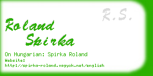 roland spirka business card
